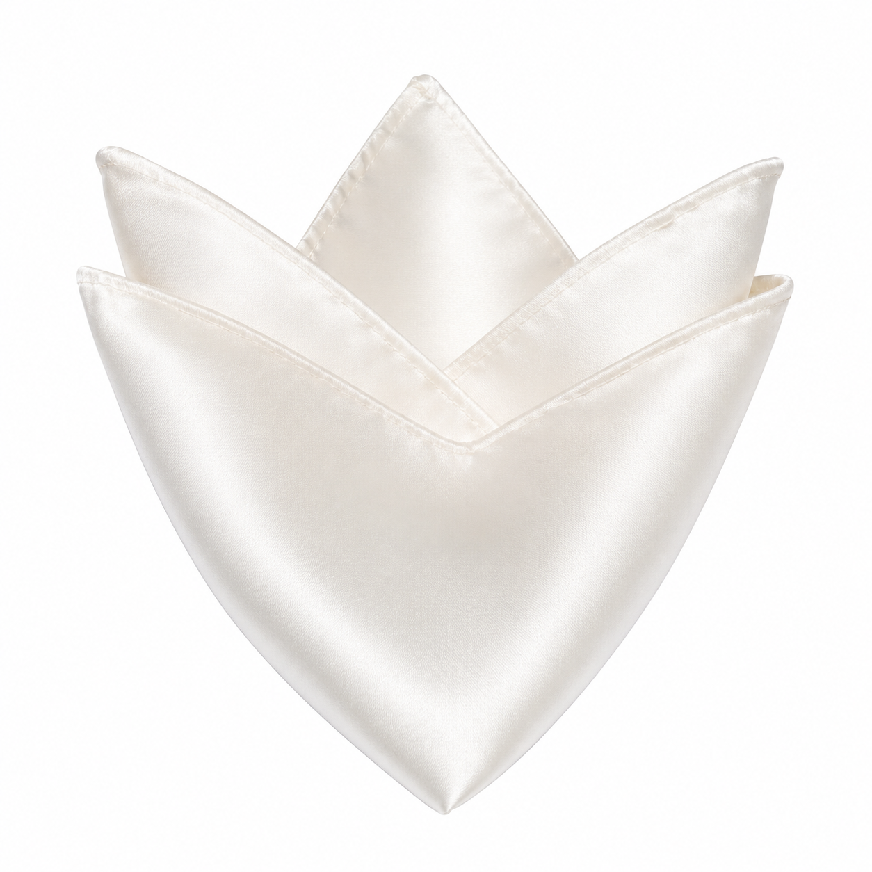 Premium Silk Pocket Square – Ivory White | Fenthre Thompson