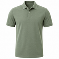 Organic Cotton Polo Shirt – Sage Green | Fenthre Thompson