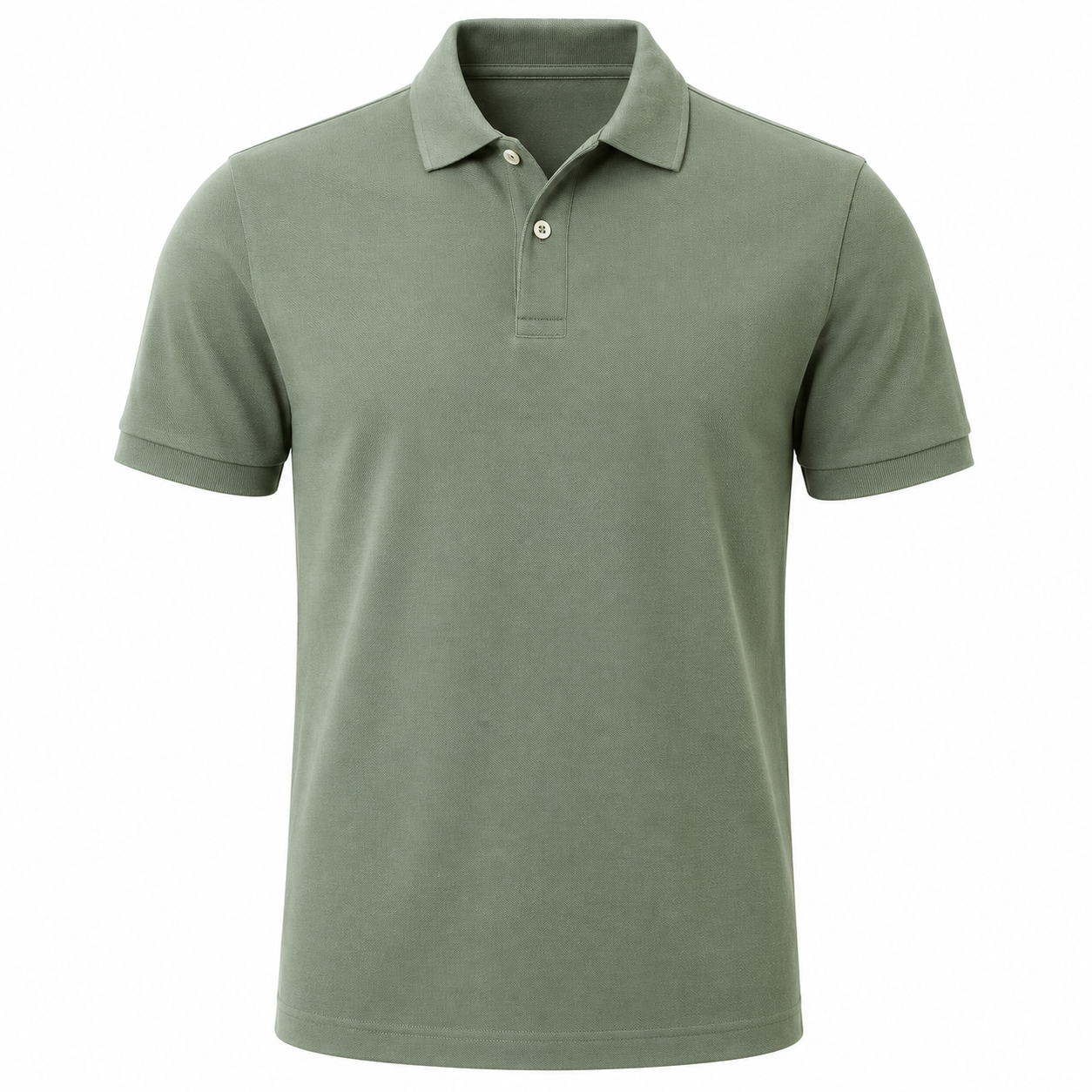Organic Cotton Polo Shirt – Sage Green | Fenthre Thompson