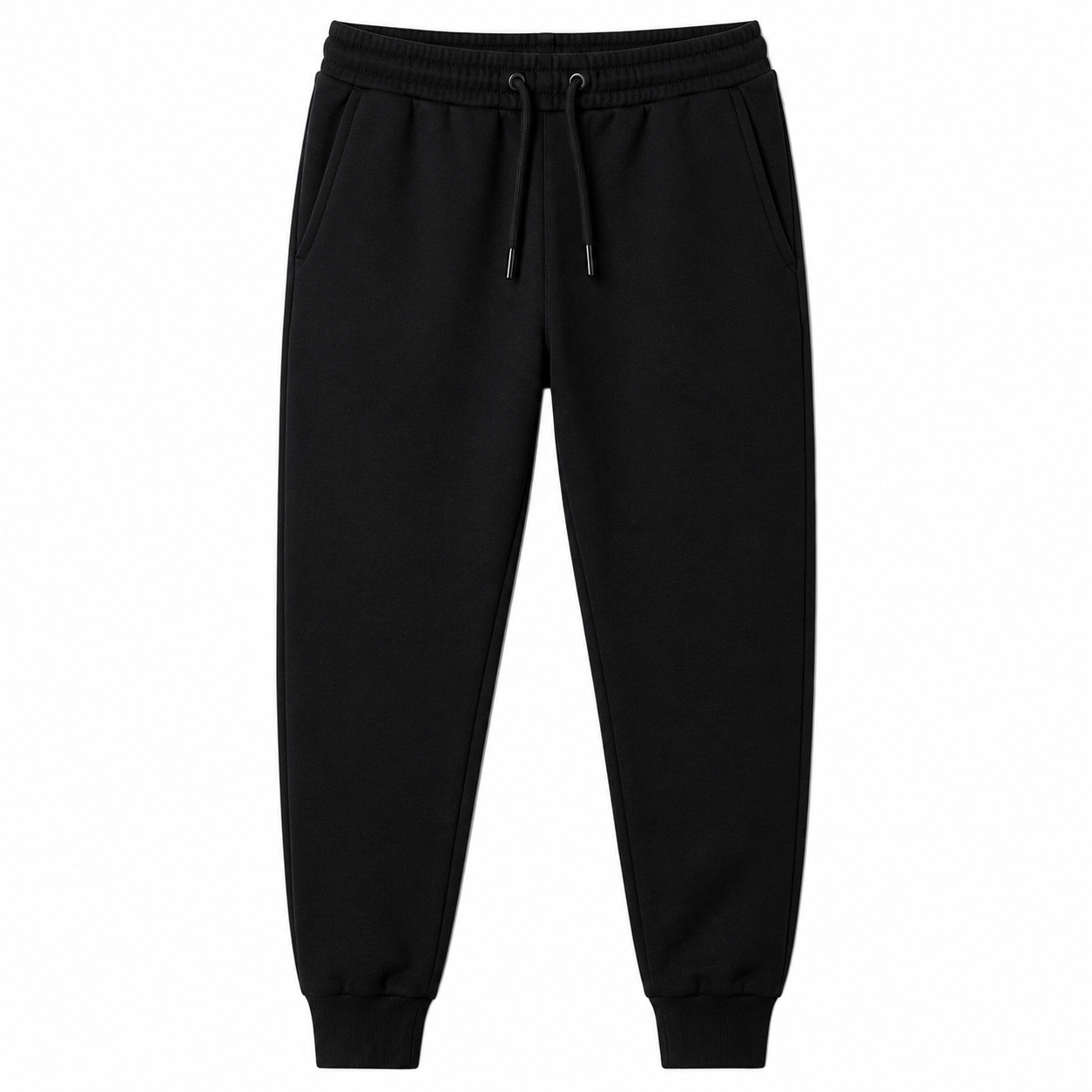 Luxury Fleece Jogger Trousers – Midnight Black | Fenthre Thompson